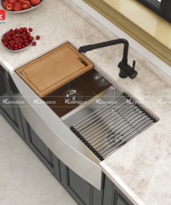 Apron sink KN8450DASiphon, thớt gỗ, roll mat KONOX - 26 Apron sink KN8450DASiphon, thớt gỗ, roll mat KONOX - 25