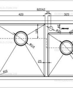 CHẬU RỬA BÁT EUROGOLD EUS28248 - 13
