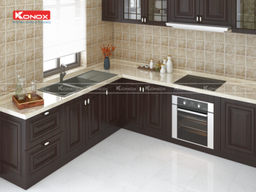 VÒI RỬA BÁT RÚT DÂY KONOX ARTAN GREY - 11
