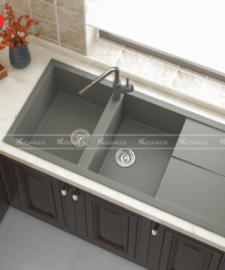 VÒI RỬA BÁT RÚT DÂY KONOX ARTAN GREY - 30 VÒI RỬA BÁT RÚT DÂY KONOX ARTAN GREY - 29