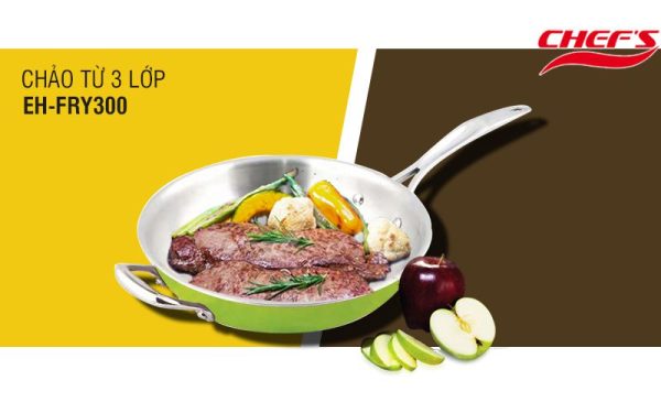 Chảo từ 3 lớp Chefs EH-FRY300 - 1