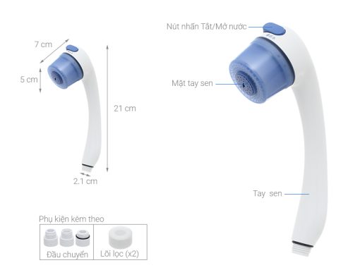 Lọc nước vòi sen tắm Cleansui ES201W - 3