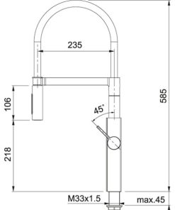 FRANKE | Vòi rửa chén Crystal Semi-Pro Chrome-B (115.0474.627) - 9