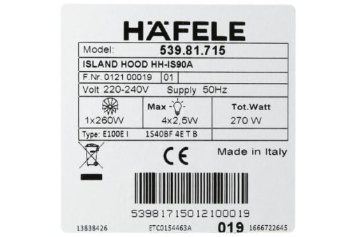 Máy hút mùi đảo Hafele HH-IS90A 539.81.715 - 31