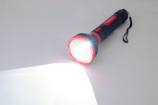 Đèn pin cầm tay LED Sunhouse SHE-4351, cỡ lớn, đỏ đen - 9
