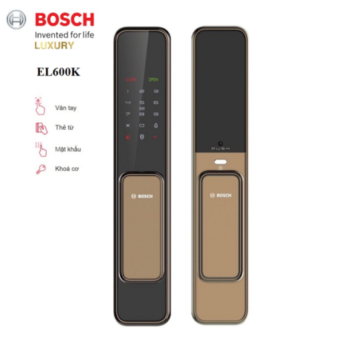 Khóa Cửa Vân Tay BOSCH EL600K Gold - 1