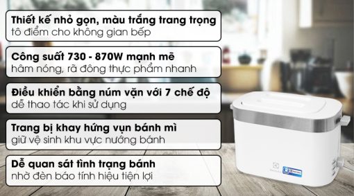 Máy nướng bánh mì Electrolux E2TS1-100W - 5