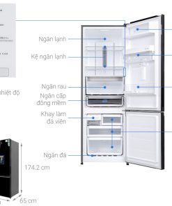 Tủ lạnh Electrolux Inverter 335 lít EBB3742K-H - 23