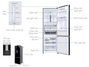 Tủ lạnh Electrolux Inverter 335 lít EBB3742K-H - 23