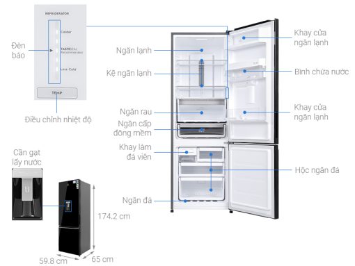 Tủ lạnh Electrolux Inverter 335 lít EBB3742K-H - 3
