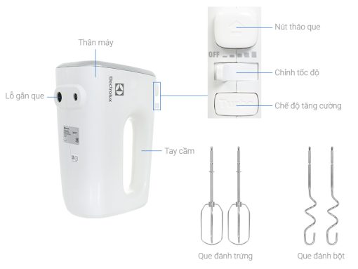 Máy đánh trứng cầm tay Electrolux EHM3407 - 3