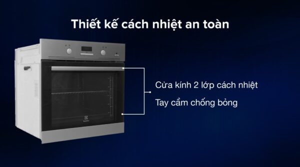 Lò nướng âm tủ ELECTROLUX EOB3434BOX 60cm SteamBake dung tích 72L NHẬP KHẨU Ý Electrolux EOB3434BOX - 45