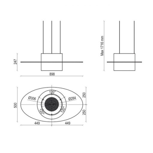 MÁY HÚT MÙI ĐẢO TREO DÂY DUDOFF ELIX 90SG - 5