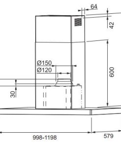 FRANKE | Máy hút mùi đảo FCR 1225 I TC BK/XS (110.0369.804) - 10 FRANKE | Máy hút mùi đảo FCR 1225 I TC BK/XS (110.0369.804) - 9