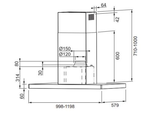 FRANKE | Máy hút mùi đảo FCR 1225 I TC BK/XS (110.0369.804) - 5