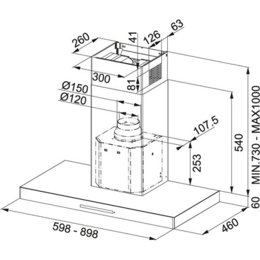 FRANKE | Máy hút mùi treo tường FCR 925 TC BK/XS (110.0361.046) - 7