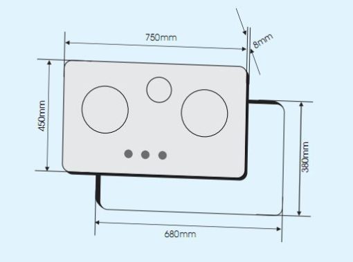 BẾP GAS ÂM FANDI FD - 375GT - 5
