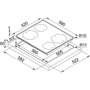 FRANKE | Bếp từ FHFS 584 4I PWL T BK (108.0373.671) - 9