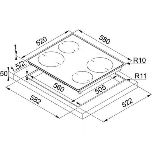 FRANKE | Bếp từ FHFS 584 4I PWL T BK (108.0373.671) - 5