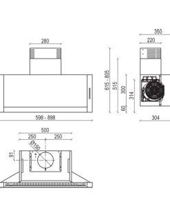 Máy hút mùi treo tường Frame 90SGW - 10 Máy hút mùi treo tường Frame 90SGW - 9