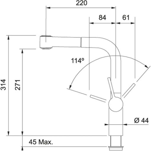 FRANKE | Vòi rửa chén FS SL SP STEEL (115.0370.589) - 7