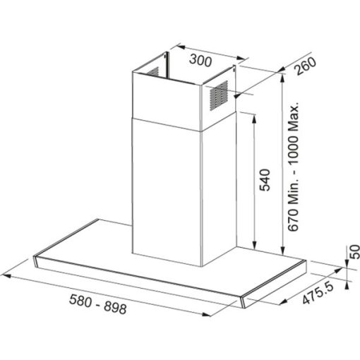 FRANKE | Máy hút mùi áp tường FS TS 906 W XS CH (110.0377.522) - 7