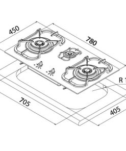 BẾP GAS 3 VÙNG NẤU DUDOFF GAIA 03Z1 - 9