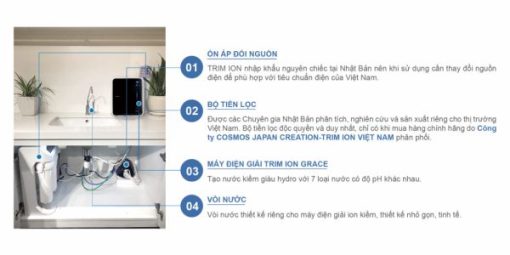 MÁY LỌC NƯỚC ĐIỆN GIẢI ION KIỀM TRIMION GRACE - 3