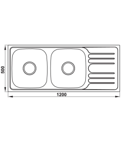 CHẬU HAFELE INOX CLAUDIUS HS20-SSD2R90 567.20.513 - 14 CHẬU HAFELE INOX CLAUDIUS HS20-SSD2R90 567.20.513 - 13