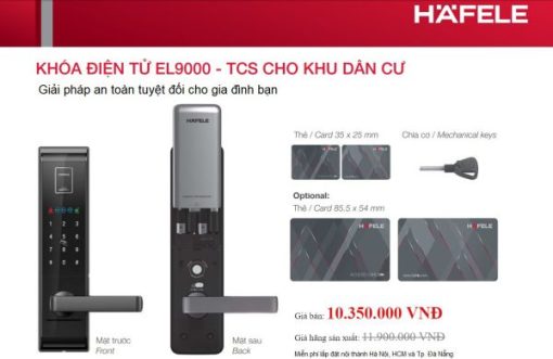 Khóa điện tử Hafele EL9000 - TCS - 1