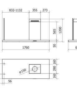 Máy hút mùi Dudoff đảo kết hợp trang trí Elea Isola 176SSL - 10 Máy hút mùi Dudoff đảo kết hợp trang trí Elea Isola 176SSL - 9