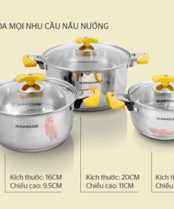 BỘ NỒI INOX 5 ĐÁY SUNHOUSE SH787 - 41