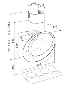 MÁY HÚT MÙI ÁP TƯỜNG BÁN THỦ CÔNG DUDOFF IRIS BC - 10 MÁY HÚT MÙI ÁP TƯỜNG BÁN THỦ CÔNG DUDOFF IRIS BC - 9