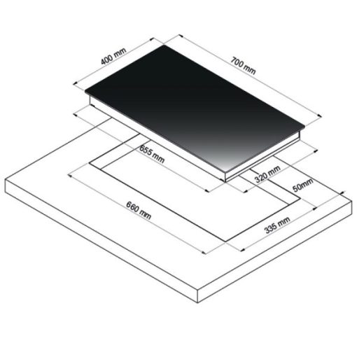 Bếp từ âm Dudoff 2 vùng nấu Ivy F2B - 5