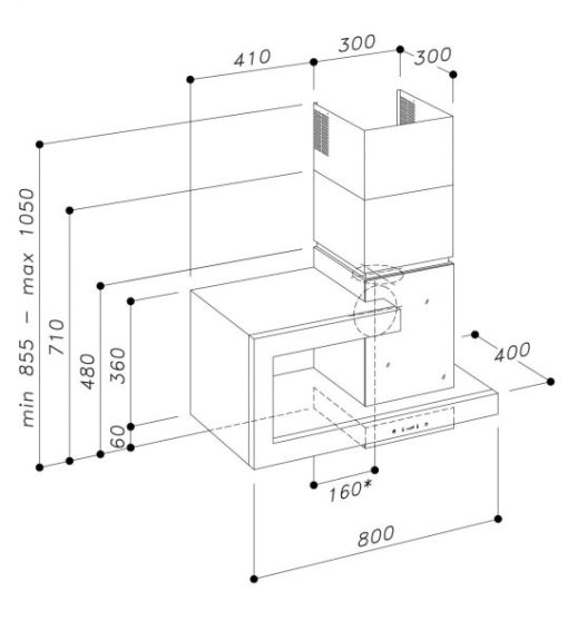 MÁY HÚT MÙI ÁP TƯỜNG DUDOFF JUNO - 5