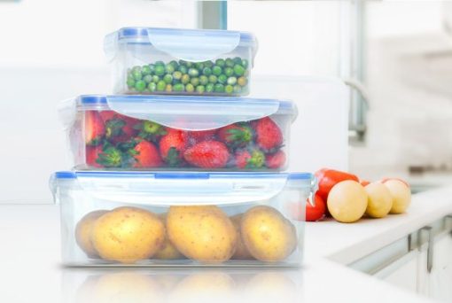 Bộ 3 hộp bảo quản thực phẩm ngăn mát BioZone Space Saving KB-CO3P02 - 3