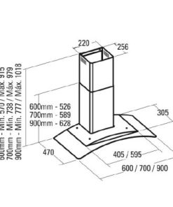 Máy hút mùi áp tường Cata C-700 GLASS/C - 10 Máy hút mùi áp tường Cata C-700 GLASS/C - 9