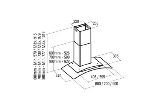 Máy hút mùi áp tường Cata C-700 GLASS/C - 3