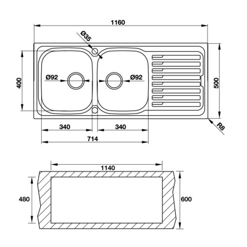 CHẬU RỬA BÁT HAFELE HS-S11650 565.86.281 - 3