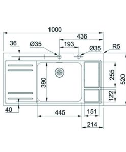 FRANKE | Chậu rửa Inox LAX 211 W 45 (127.0299.850) - 9