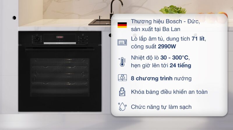 Lò nướng âm BOSCH HBS534BB0B SERIE 4