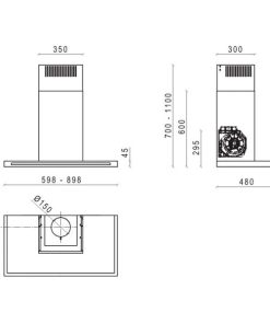 Máy Hút Mùi Dudoff đảo kết hợp trang trí Lumina Isola 90B - 10 Máy Hút Mùi Dudoff đảo kết hợp trang trí Lumina Isola 90B - 9