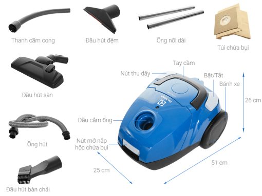 Máy hút bụi nhỏ gọn Electrolux Z1220 - 3