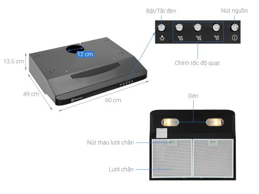 Máy hút mùi Electrolux EFT6032K - 3