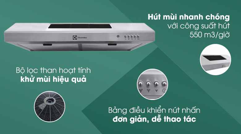 Máy hút mùi cổ điển Electrolux EFT7516X - 28 Máy hút mùi cổ điển Electrolux EFT7516X