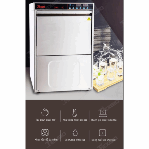 Máy Rửa Ly Cốc Công Nghiệp Texgio CMG1140 - 4