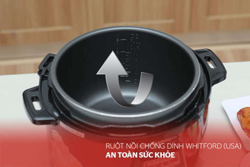 Nồi Áp Suất Điện Đa Năng Sunhouse DNDSHD1552 - 5L (Đỏ Đen) - 7