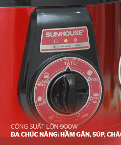 Nồi Áp Suất Điện Đa Năng Sunhouse DNDSHD1552 - 5L (Đỏ Đen) - 20 Nồi Áp Suất Điện Đa Năng Sunhouse DNDSHD1552 - 5L (Đỏ Đen) - 19