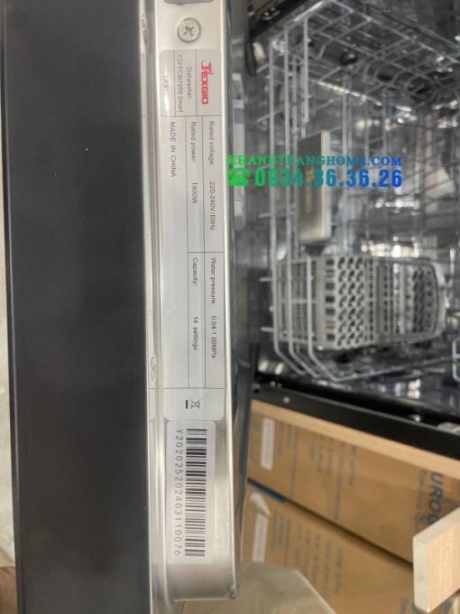 Máy Rửa Chén Bát Texgio TGFPCM795B 14 Bộ Sấy Khí Nóng Diệt Khuẩn UV - 39