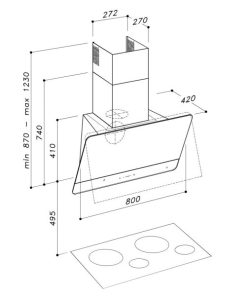 MÁY HÚT MÙI ÁP TƯỜNG DUDOFF PLATO BS - 13